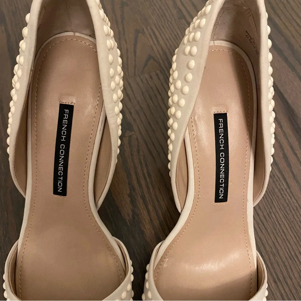 Brand new leather French connection studded d'orsay heel pumps 👠 10 / 41 - Picture 3 of 6